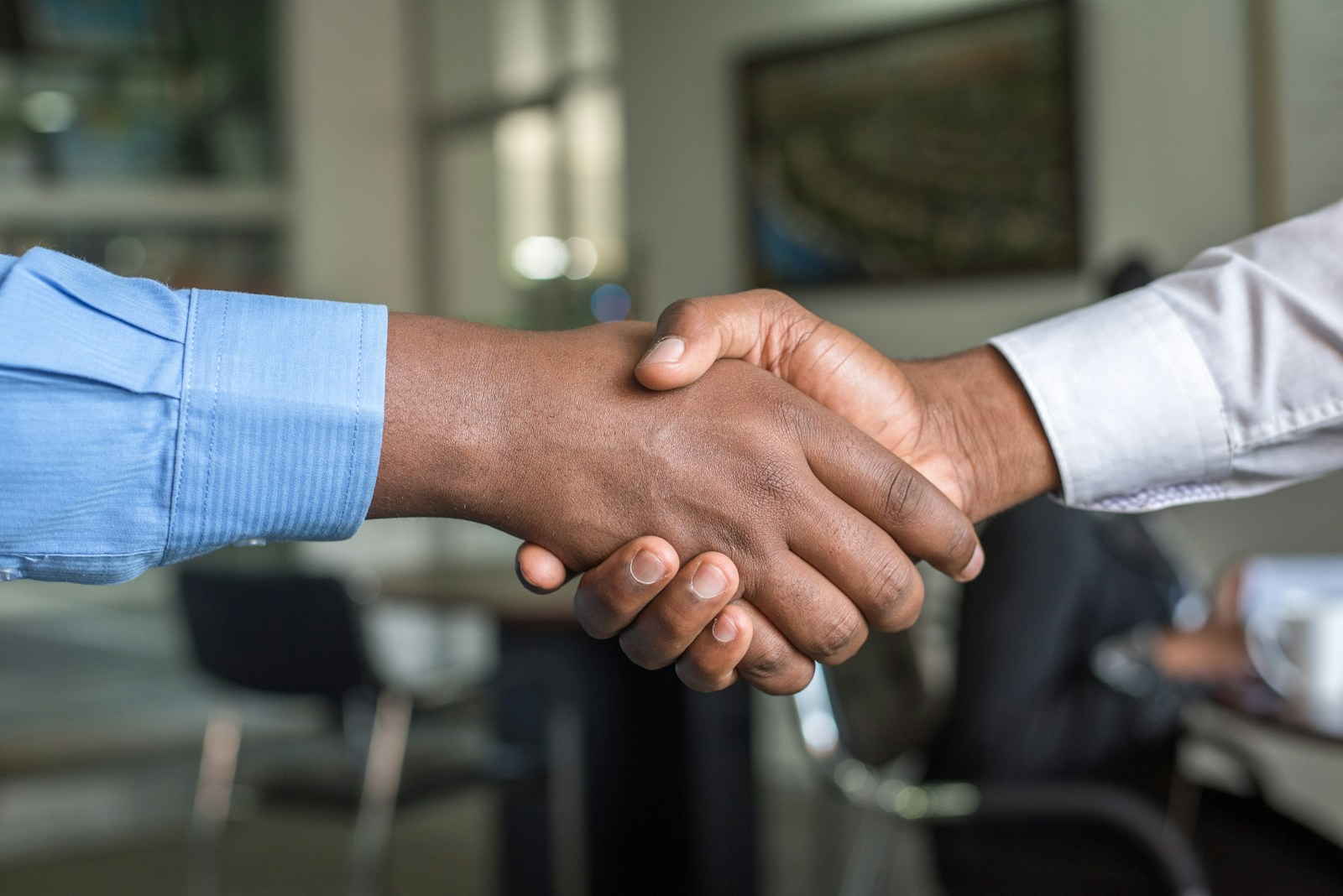 Handshake with satisfied customer